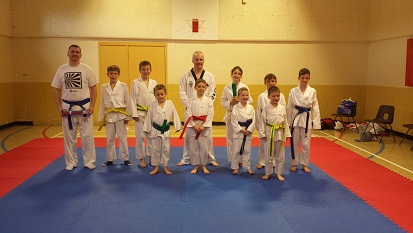 The Juniors and Adults, following the coloured belt grading