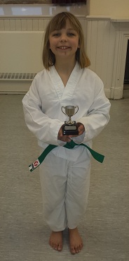 Millie, with her 'Star Performer' award.