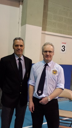 Simon, with GM Andy Davies at the UK Invitational champs.